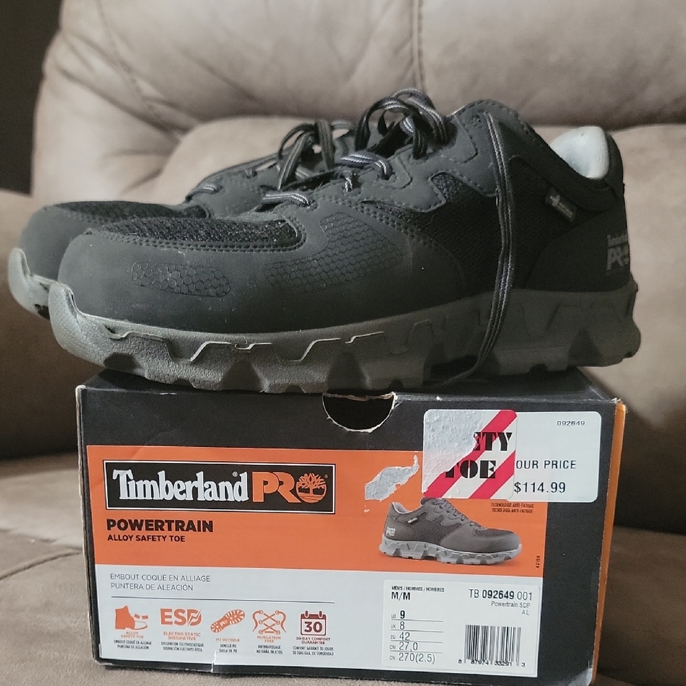 Timberland PRO Powertrain Alloy Safety Toe Shoes - Black and Gray